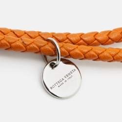 Pre Owned Bottega Veneta Phone Strap Tan Intrecciato Leather 