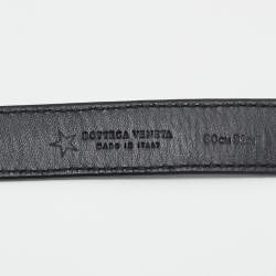 مملوكة مسبقًا Bottega Veneta 80 CM Slim Buckle Belt Lizard