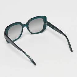 مملوكة مسبقًا Bottega Veneta Green Gradient B.V. 229/S Oversized Sunglasses
