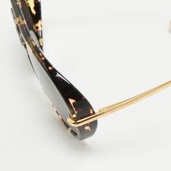 Pre Owned Bottega Veneta Black/Gold Tone BV1273S Drop Aviator Sunglasses