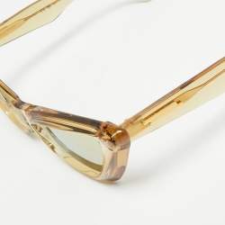 Pre Owned Bottega Veneta Yellow/Gold  BV1101S Cat Eye Sunglasses