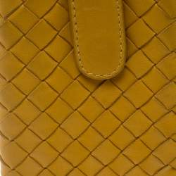 Bottega Veneta Yellow Intrecciato Leather Phone Case