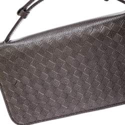 Bottega Veneta Pale Green Intreciatto Leather Zippy Travel Organizer 