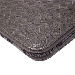 Bottega Veneta Pale Green Intreciatto Leather Zippy Travel Organizer 