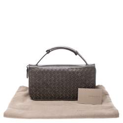 Bottega Veneta Pale Green Intreciatto Leather Zippy Travel Organizer 