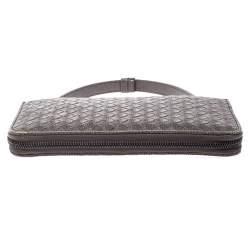 Bottega Veneta Pale Green Intreciatto Leather Zippy Travel Organizer 