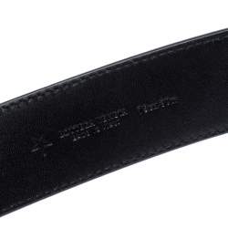 Pre Owned Bottega Veneta Blue/Black Python Buckle Belt 75CM