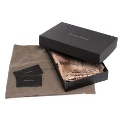 Pre Owned Bottega Veneta Pale Pink Botanic Silk Square Scarf