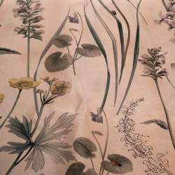 Pre Owned Bottega Veneta Pale Pink Botanic Silk Square Scarf