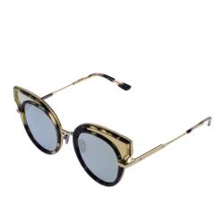 Pre Owned نظارة شمسية بوتيغا فينيتا عين قطة عاكسة بي في0094أس ذهبية/ هافانا 