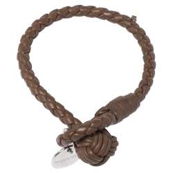 Pre Owned سوار بوتيغا فينيتا توغل جلد نابا انترشياتو بنية S