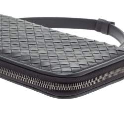 Pre Owned Bottega Veneta Black Intrecciato Leather Zippy Travel Organizer 
