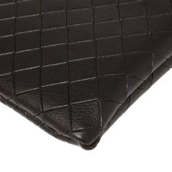 Pre Owned Bottega Veneta Brown Intrecciato Leather Sunglasses Case 