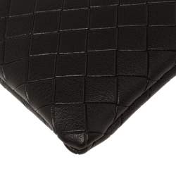 Pre Owned Bottega Veneta Brown Intrecciato Leather Sunglasses Case 