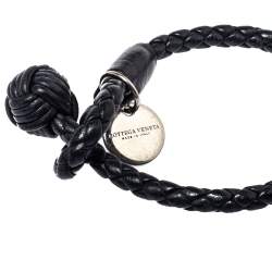 Pre Owned سوار بوتيغا فينيتا عقدة جلد أنترشياتو أسود