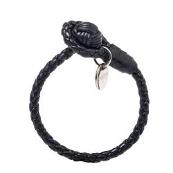 Pre Owned سوار بوتيغا فينيتا عقدة جلد أنترشياتو أسود