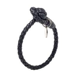 Pre Owned سوار بوتيغا فينيتا عقدة جلد أنترشياتو أسود