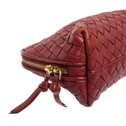 Pre Owned حقيبة صغيرة بوتيغا فينيتا جلد أنترشياتو أحمر داكن