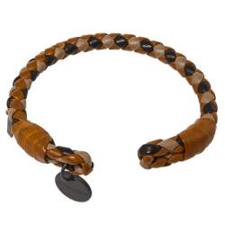 Pre Owned سوار بوتيغا فينيتا أسورة مفتوحة جلد نابا أنترشياتو متعدد الألوان مقاس صغير (سمول)