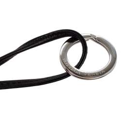 Bottega Veneta Black/White Intrecciato Leather Cabat Bag Charm