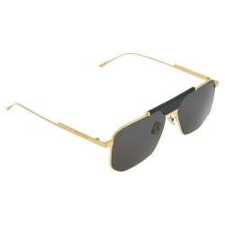 Pre Owned Bottega Veneta Black/Grey BV1036S Aviator Sunglasses