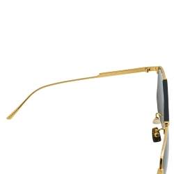 Pre Owned Bottega Veneta Black/Grey BV1036S Aviator Sunglasses
