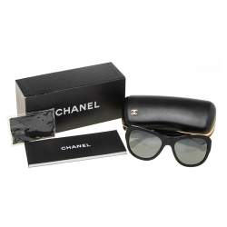 Pre Owned Chanel Black 5310-A Rectangle Sunglasses