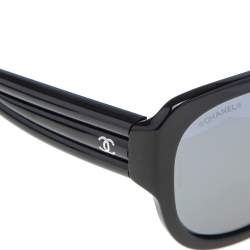 Pre Owned Chanel Black 5310-A Rectangle Sunglasses