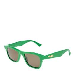 Bottega Veneta Green/Grey BV1120S Rectangle Sunglasses