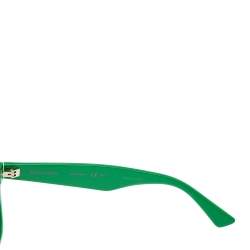 Bottega Veneta Green/Grey BV1120S Rectangle Sunglasses