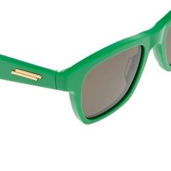 Bottega Veneta Green/Grey BV1120S Rectangle Sunglasses