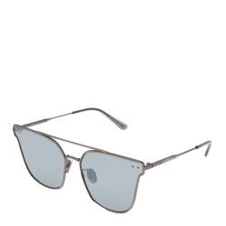 Pre Owned Bottega Veneta Grey/Gunmetal BV0140S Mirror Wayfarer Sunglasses