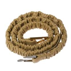 Pre Owned Bottega Veneta Cream Gathered Elastic Leather Triangular Buckle Belt S  
