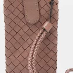 Bottega Veneta Old Rose Intrecciato Leather Crossbody Phone Holder