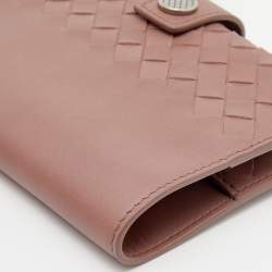 Bottega Veneta Mauve Intrecciato Leather Passport Holder