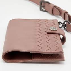 Bottega Veneta Mauve Intrecciato Leather Passport Holder