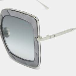 مملوكة مسبقًا Bottega Veneta Grey BV0209S Oversize Square Gradient Sunglasses