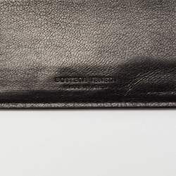 Pre Owned Bottega Black Intrecciato Leather Agenda Cover