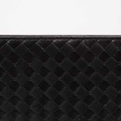 Pre Owned Bottega Black Intrecciato Leather Agenda Cover