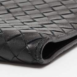 Pre Owned Bottega Black Intrecciato Leather Agenda Cover