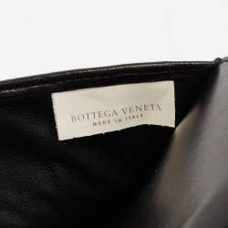 Pre Owned Bottega Black Intrecciato Leather Agenda Cover