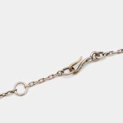 مملوكة مسبقًا Bottega Veneta Intrecciato Engraved Butterfly Charm Sterling Silver Bracelet S