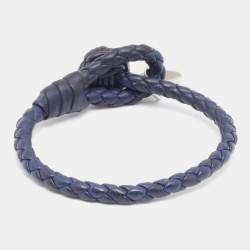 Pre Owned سوار بوتيغا فينيتا توغل جلد نابا إنترشياتو أزرق كحلي 