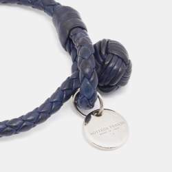 Pre Owned سوار بوتيغا فينيتا توغل جلد نابا إنترشياتو أزرق كحلي 