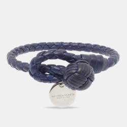 Pre Owned سوار بوتيغا فينيتا توغل جلد نابا إنترشياتو أزرق كحلي 