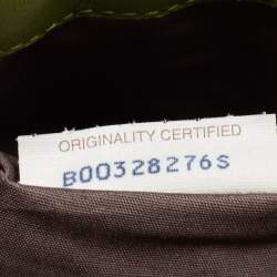 Pre Owned Bottega Veneta Beige/Green Intrecciato Leather iPad Case