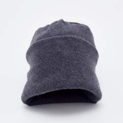 Pre Owned Bottega Veneta Grey Cashmere Beanie Hat