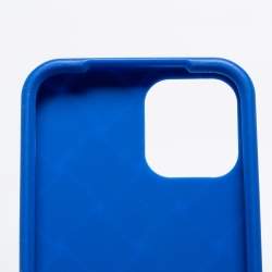Bottega Veneta Blue Intrecciato Rubber iPhone 13 Case