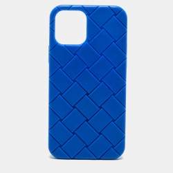 Bottega Veneta Blue Intrecciato Rubber iPhone 13 Case