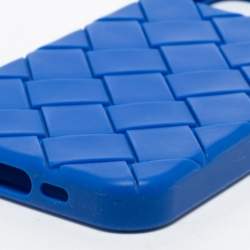 Bottega Veneta Blue Intrecciato Rubber iPhone 13 Case